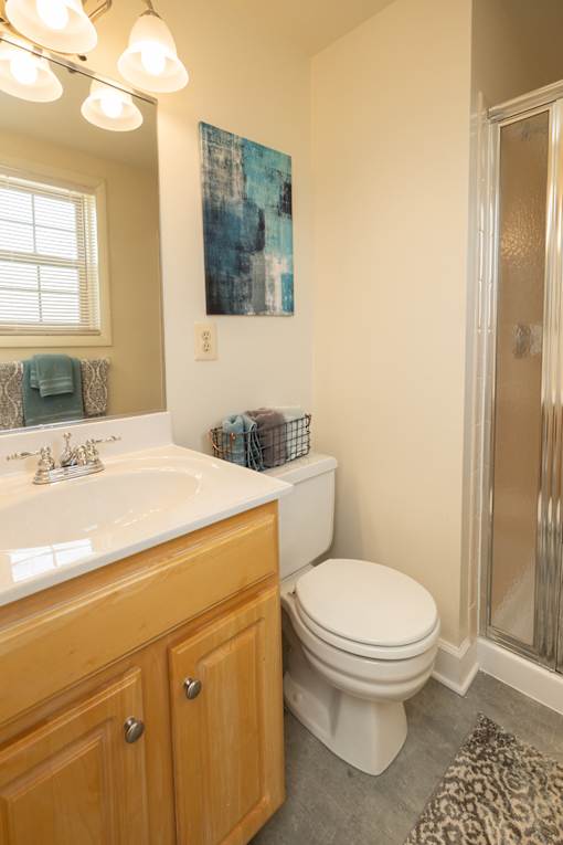 Bathroom With Vanity Lights at Chapel Valley Townhomes, Nottingham, 21236