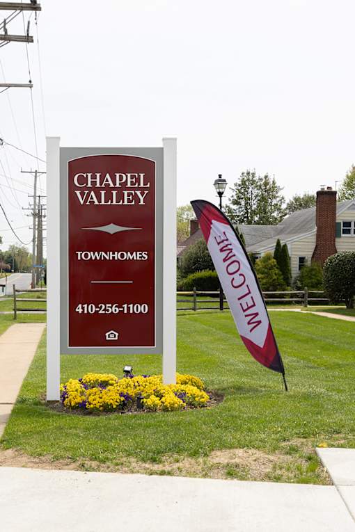 Property Signage at Chapel Valley Townhomes, Nottingham Maryland