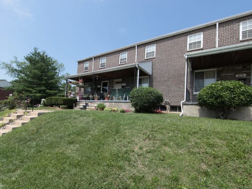Front exterior at Foxridge Townhomes, Baltimore, 21221