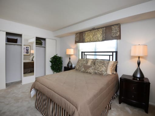 Spacious master bedroom with plenty of light at Rockdale Gardens Apartments*, Baltimore