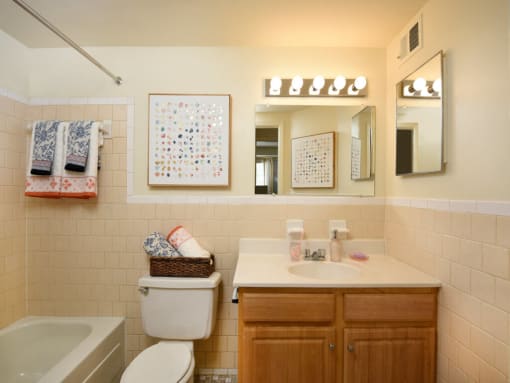 Hallway Bathroom  at Arbuta Arms Apartments*, Maryland, 21230