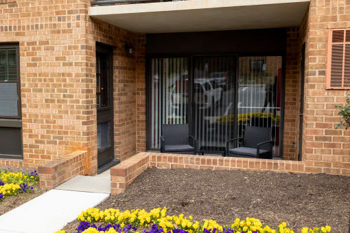 Property entrance at Ivy Hall Apartments*, Towson, MD 21204.