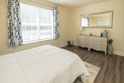 End of bed at The Brittany Apartments, Pikesville, MD