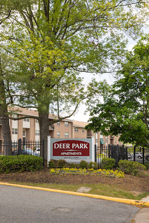 Property Signage at Deer Park Apartments, Randallstown Maryland