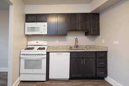 Modern Kitchen at McDonogh Village Apartments & Townhomes, Randallstown, MD, 21133