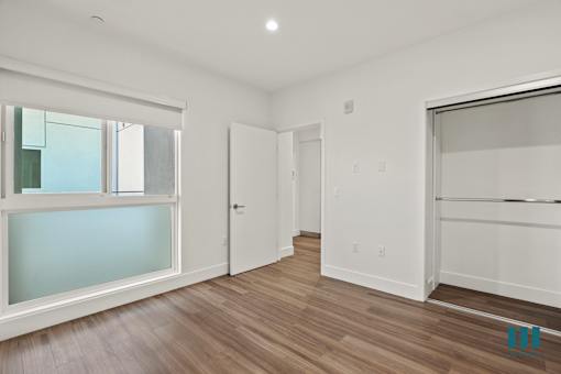 Bedroom Large-Size Windows and Closet