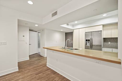 Open-Concept Kitchen with Countertop Bar