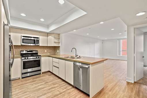 Open-Concept Kitchen, Dining, and Living Room Areas