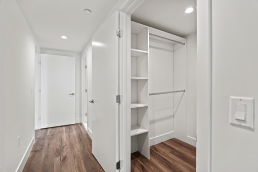 Bedroom with Walk-In Closet with Built-In Organizers