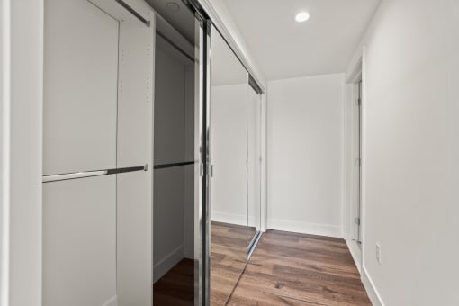 Bedroom Closet with Double Hanging Rods