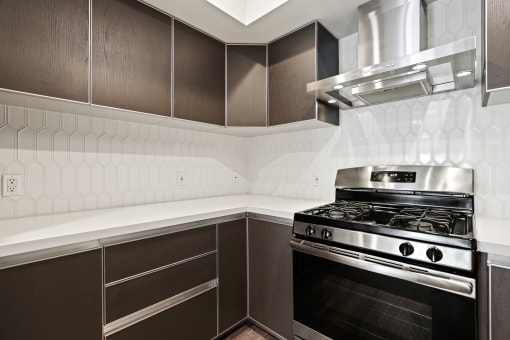 Kitchen with Energy-Efficient Stove