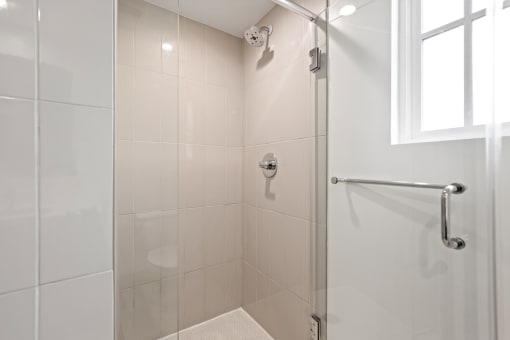 Stand-Up Shower with Glass Door