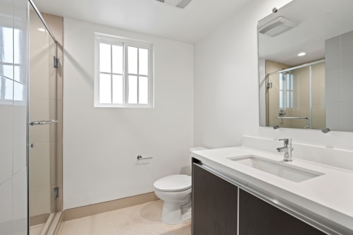 Bathroom with Stand-In Shower and Glass Door