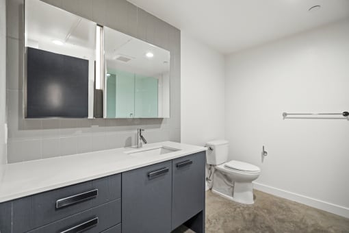 Bathroom with Vanity Cabinet Storage