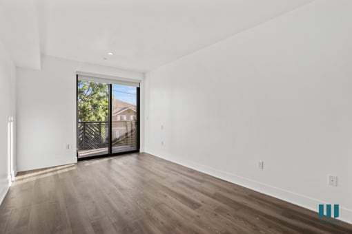 Living Room with Vinyl Flooring and Balcony