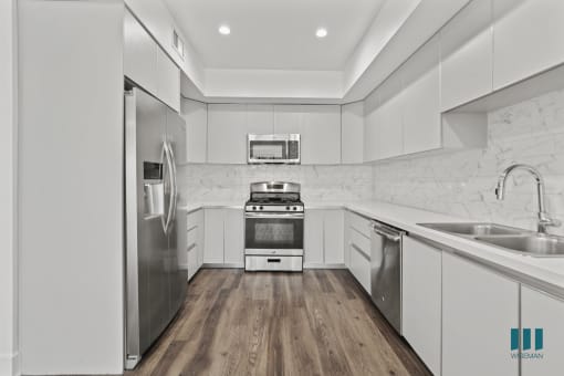 Kitchen with Stainless-Steel Appliances with Ample Cabinet Storage