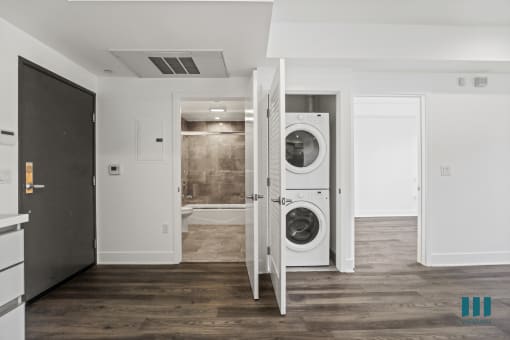 Front Entrance, Hall Bathroom, and In-Suite Washer & Dryer