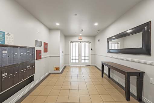 Lobby Entrance and Resident Mailbox Center