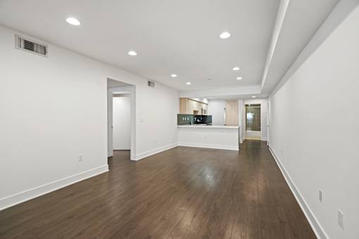 Open-Concept Kitchen, Dining, and Living Room Areas