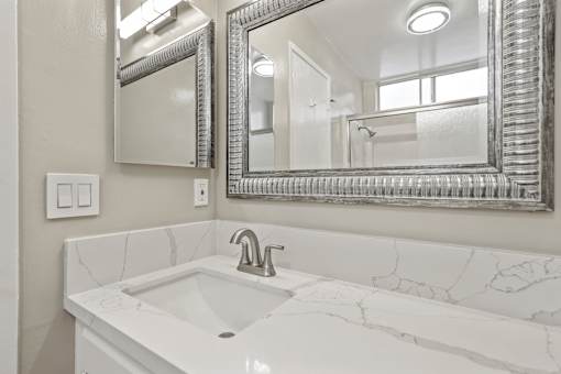 Bathroom with Sink and Mirror