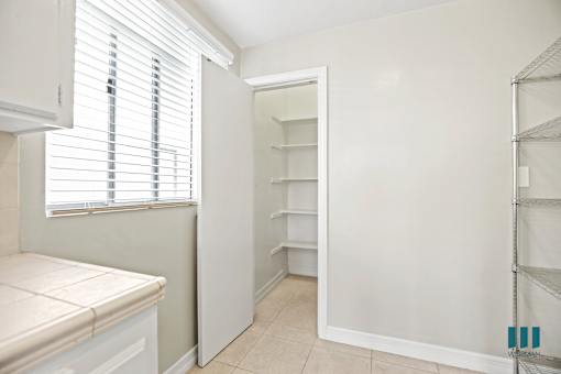 Kitchen Pantry with Built-In Shelving
