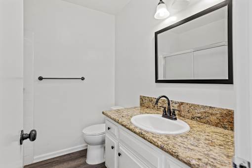 Bathroom with Vanity Cabinet Storage