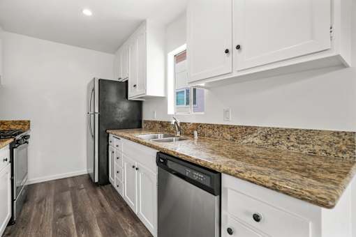 Kitchen with Energy-Efficient Stainless Appliances