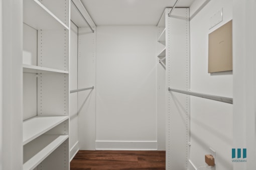 Walk-In Closet with Built-In Organizers