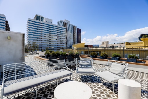 Entertainment Area on Rooftop Deck
