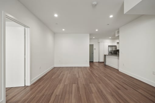 Open-Concept Kitchen, Dining, and Living Room Areas