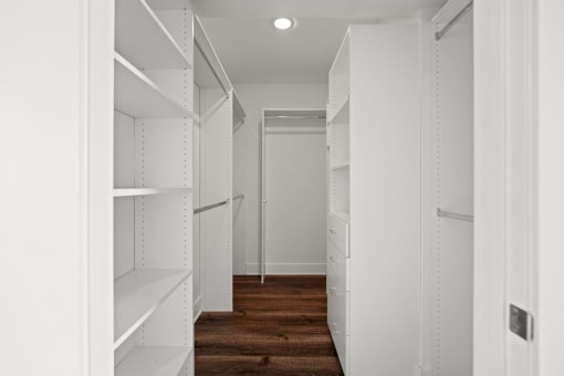Walk-In Closet with Built-In Organizers