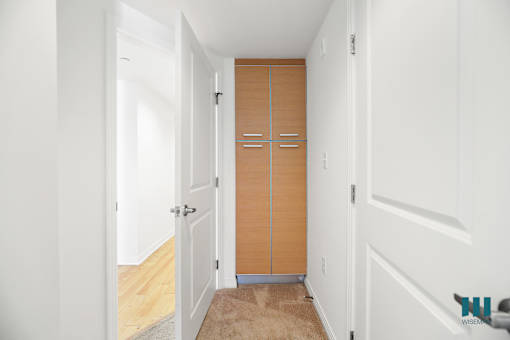 Bedroom with Built-In Cabinet Storage