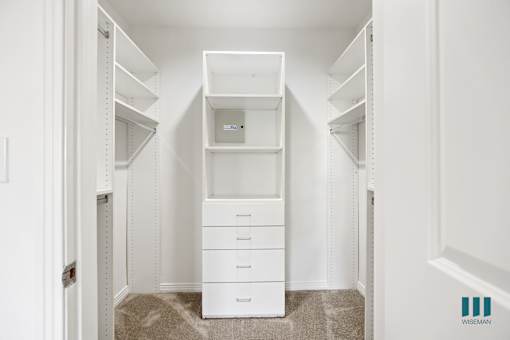 Walk-In Closet with Built-In Organizers