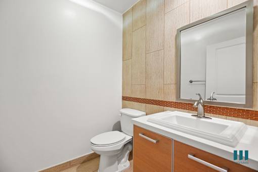 Bathroom with Vanity Cabinet Storage