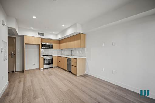 Modern Kitchen With Custom Cabinet at Venice Wave by Wiseman, California