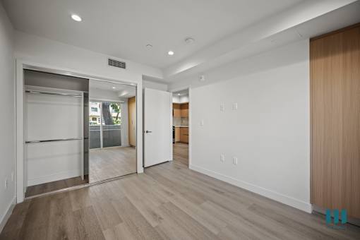 Empty Bedroom Area at Venice Wave by Wiseman, Venice, CA