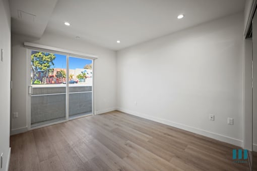 Empty Living Area at Venice Wave by Wiseman, Venice, 90291