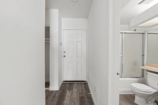 Front Entrance of Unit with Hall Bathro