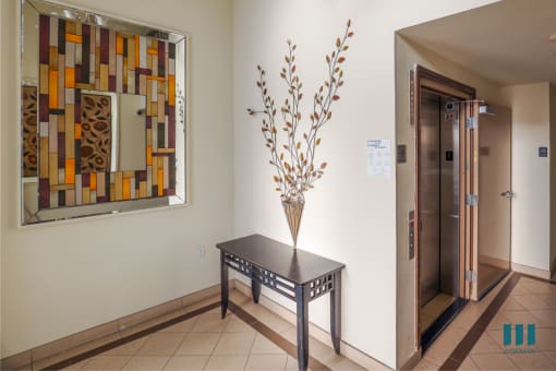 Lobby Area with Elevator