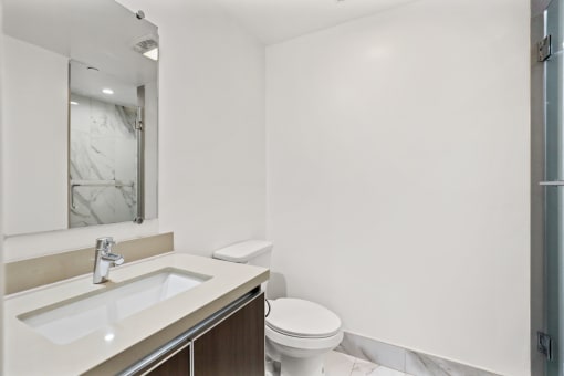 Bathroom with Vanity Cabinet Storage