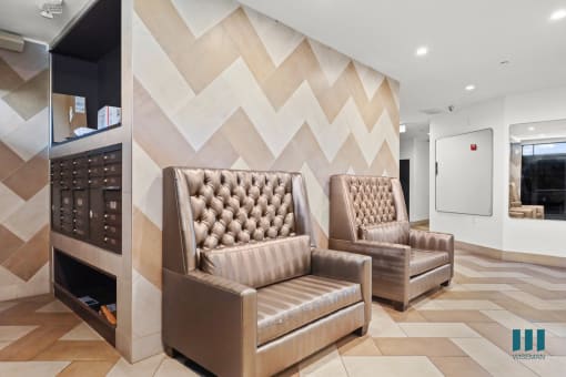 Resident Mailboxes and Sitting Area inside the Lobby