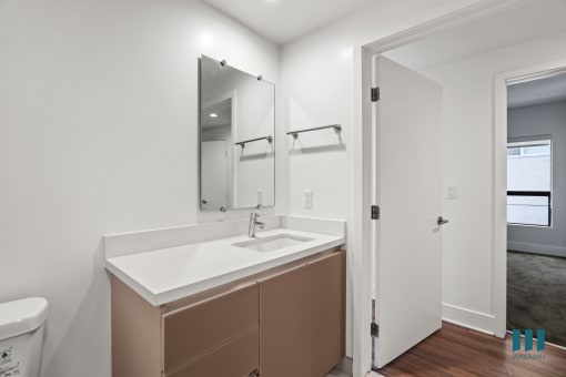 Bathroom with Vanity Cabinet Storage