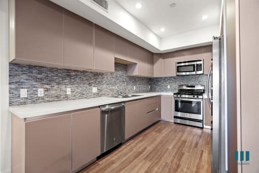 Kitchen with Stainless-Steel Energy-Efficient Appliances