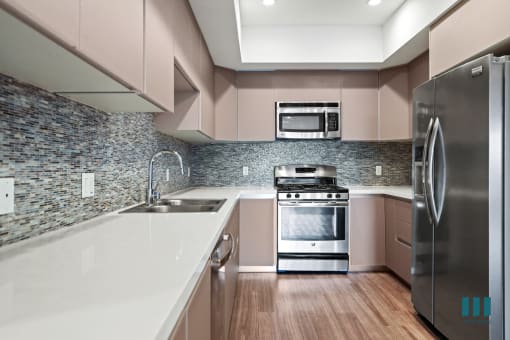 Full-Size Kitchen with Energy-Efficient Appliances and Ample Cabinet Storage