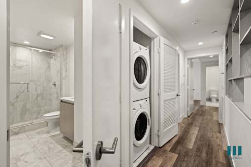 In-Suite Washer & Dryer and Hall Bathroom
