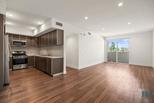 Open-Concept Kitchen, Dining, and Living Room Area