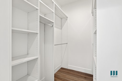 Walk-In Closet with Built-In Organizers