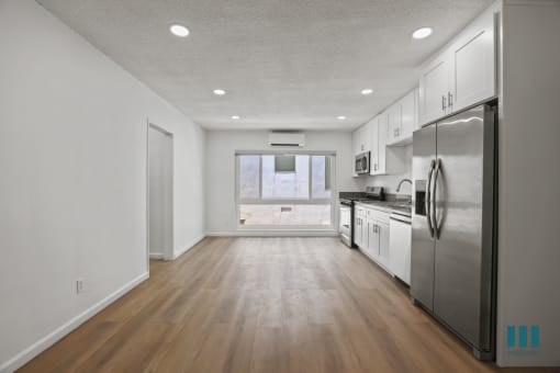 Open-Concept Kitchen, Dining, and Living Room Areas