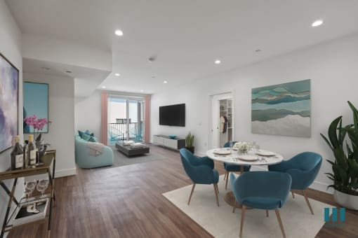 Dining and Living Room with Patio