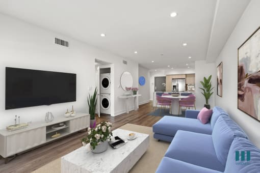 Living Room, Dining, Kitchen, and In-Suite Washer & Dryer